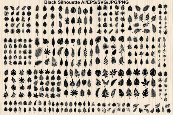 Download Set of Silhouette Monstera Tropical - Tropic Collection