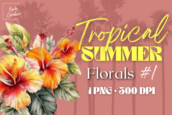 Download Tropical Summer Flower Watercolor - Tropic Collection