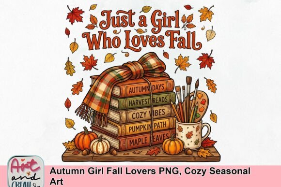 Download Autumn Girl Fall Lovers PNG, Cozy Seasonal Art - Love Collection
