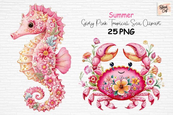 Download Girly Pink Tropical Sea Summer Clipart - Tropic Collection