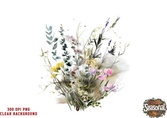 Download Watercolor WildFlowers Clipart - Wildflowers clipart Collection