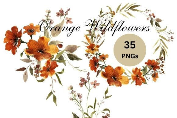 Download Watercolor Boho Wildflowers Clipart PNG - Wildflowers clipart Collection