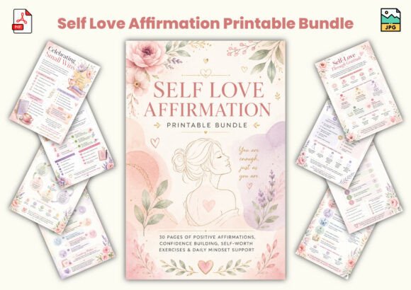 Download Self Love Affirmation Printable Bundle - Love Collection