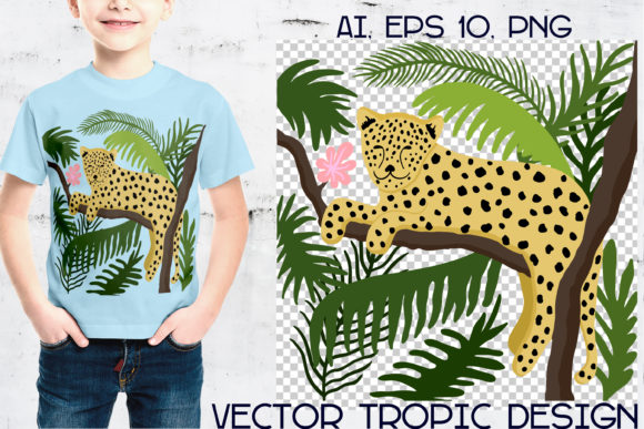 Download Tropical Animal, Leopard, Kids Vector Il - Tropic Collection